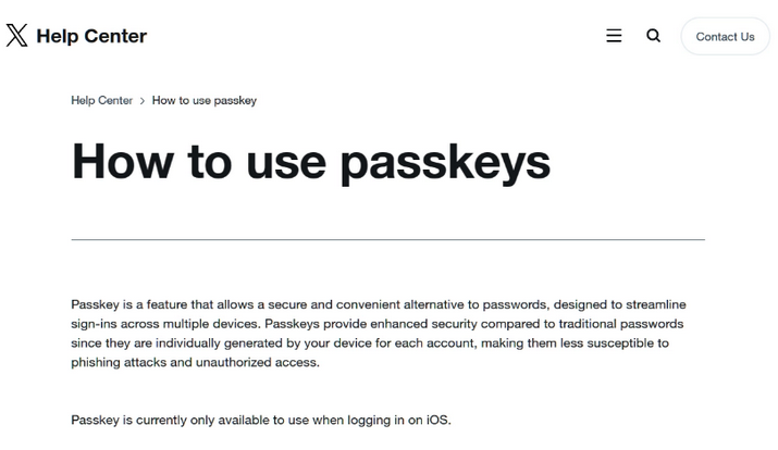 建平苹果维修店铺分享iOS用户如何通过通行密钥(Passkey)登录 
